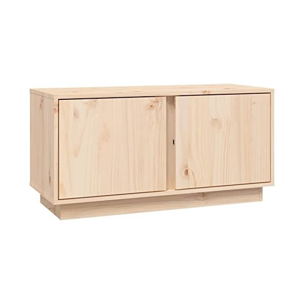 CIADAZ Meuble TV 80x35x40,5 cm Bois de pin Massif,Meuble TV,Meuble TV Moderne,Meuble de Salon