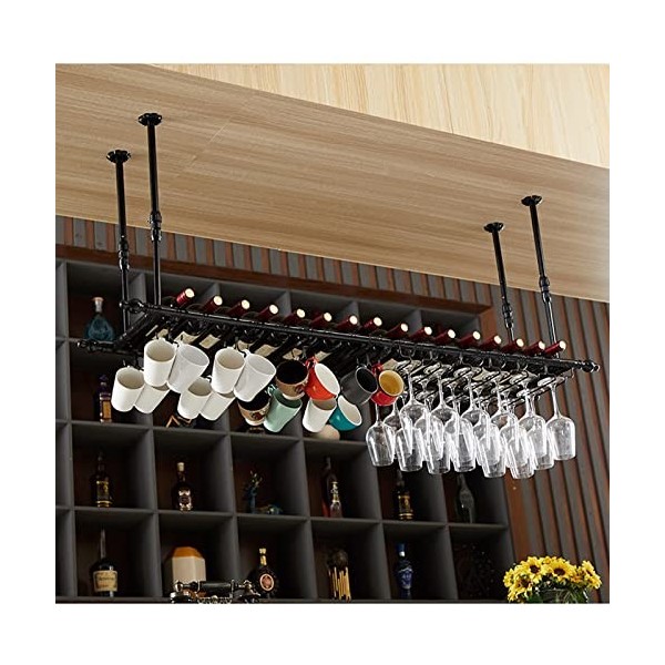 Casier à vin autoportant Armoires Porte-bouteille mural Porte-vin suspendu Porte-verre à vin - Porte-bouteille Porte-bouteill