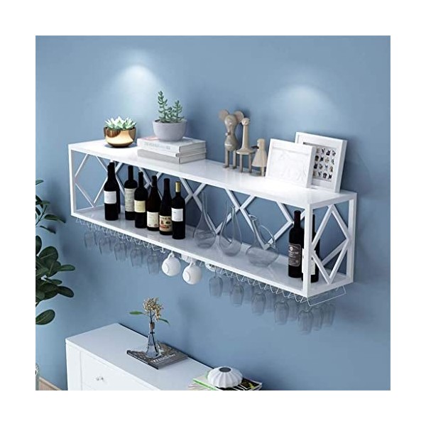 Casier à vin autoportant Armoires Porte-bouteilles mural Casier à vin Unité de bar Étagères flottantes Support mural pour ver