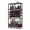Wooden Wine Bar Cabinet Large Corner Wine Rack Tall Freestanding Liquor Cabinet Bar with Shelves | Doors | Drawers, Sideboard
