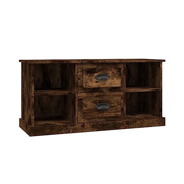 WREWING Meuble TV,Support pour Téléviseur Jusqu’à 50-80 Pouces,Table Télé avec Étagères Réglables,Bas Table TV Support de Tél