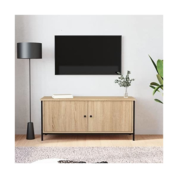 Meuble TV,Étagère TV Flottante, Support de Télévision Flottant Fixé au Mur Centre de Console Multimédia de Divertissement Gra