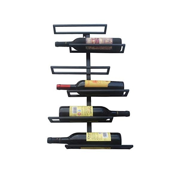 Casier à vin dart en Fer fixé au Mur, présentoir de casier à vin dart en Fer, Support de décoration Murale de Fond, Peut co