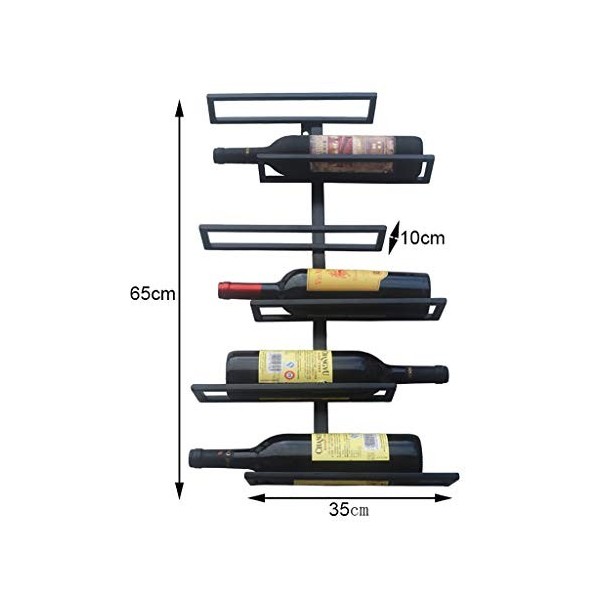 Casier à vin dart en Fer fixé au Mur, présentoir de casier à vin dart en Fer, Support de décoration Murale de Fond, Peut co
