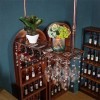 PJQUEKAIPJ Casier à vin, Bar, Restaurant, Suspendu, casier à Verres à vin, métal, Support Suspendu pour Verres à vin en Fer e