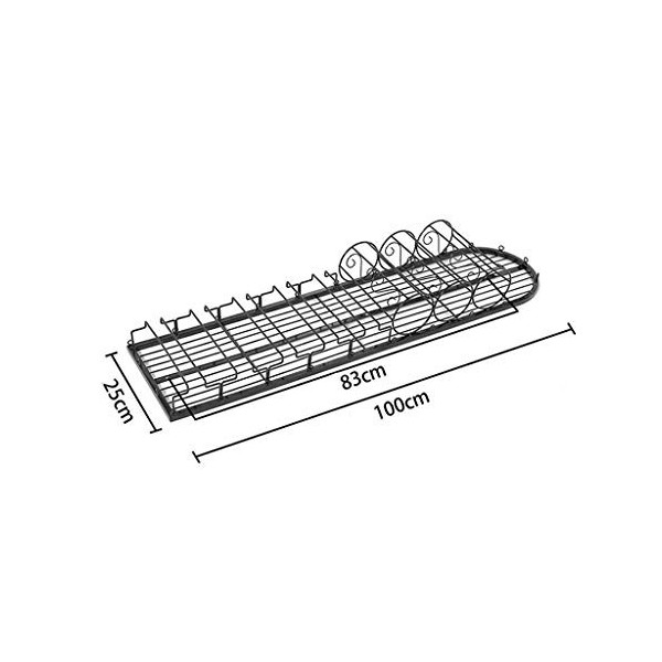 PJQUEKAIPJ Casier à vin, Bar, Restaurant, Suspendu, casier à Verres à vin, métal, Support Suspendu pour Verres à vin en Fer e