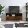 Meuble TV chêne Marron 102x36x50 cm Bois dingénierie - Meuble télé, Meuble TV Industriel, Meuble Chambre, Convient pour Salo