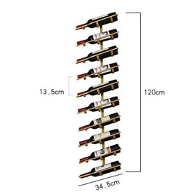 KOHARA Cadre en Verre de vin en Verre Casier à vin Mural, présentoir de casier à vin en métal Multifonctionnel, Support de dé