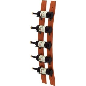 Casier à vin Mural Casier à vin Mural en Bois Étagère créative Casier à vin Mural sculpté à la Main 6 Bouteilles Tonneau en B