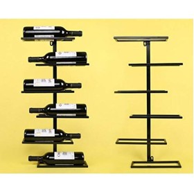 Cadre de Verre à vin en Verre Support à vin Mural en Fer, Support daffichage Multifonctionnel en métal, Support de décoratio