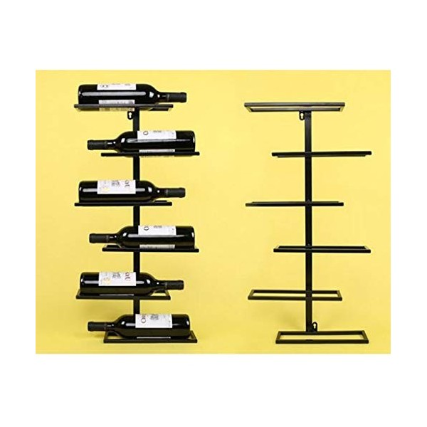 Cadre de Verre à vin en Verre Support à vin Mural en Fer, Support daffichage Multifonctionnel en métal, Support de décoratio