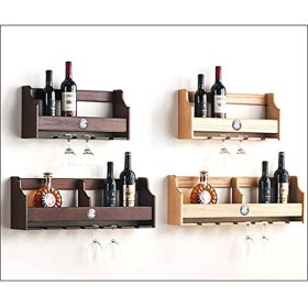 Casier à vin Organisateur Rack Casier à vin Suspendu Mur Suspendu Rétro Casier à Vin Ménage À lenvers Porte-Verre À Vin Orne