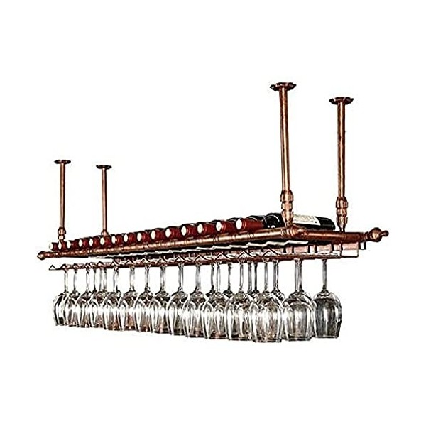 Casier à vin Casier à vin de plafond, bar, restaurant, suspendu, casier à verre à vin, porte-bouteille de vin rétro, casier à