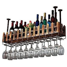 Casier à vin Casier à vin au plafond, bar, restaurant, suspendu, casier à verres à vin, support de verre à vin à lenvers en 