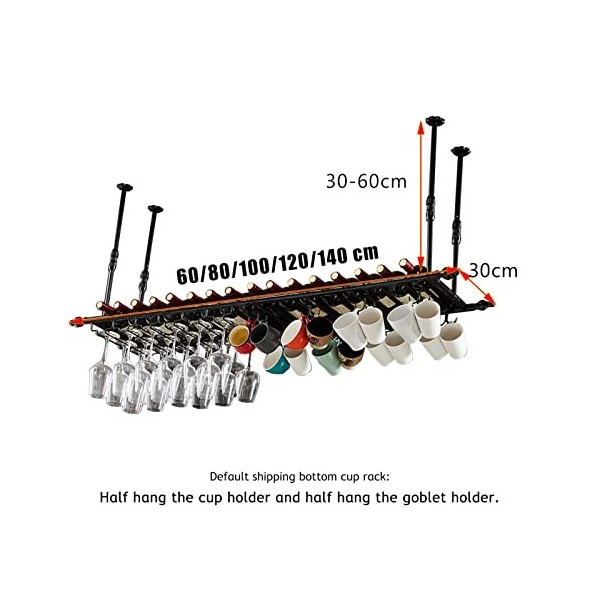 RatHozier Porte-bouteille de vin Casier à vin Casier à vin de plafond | Porte-verre à vin suspendu | Étagère de rangement déc