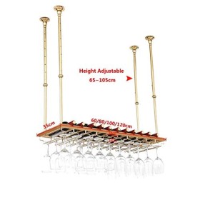 PJQUEKAIPJ Casier à vin, Bar, Restaurant, Suspendu, casier à Verres à vin, Support de Bouteille de vin de Style Vintage, étag