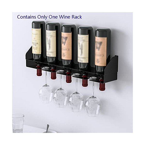 Umaxa Casier à vin Casier à vin Mural Support à Verres à vin Industriel en Fer forgé à lenvers Présentoir en métal Moderne p