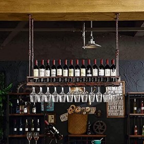 ELzEy Étagère à vin Porte-Bouteille Porte-Bouteille Casier à vin Casier à vin Rouge de Style américain Porte-Verre à vin Susp