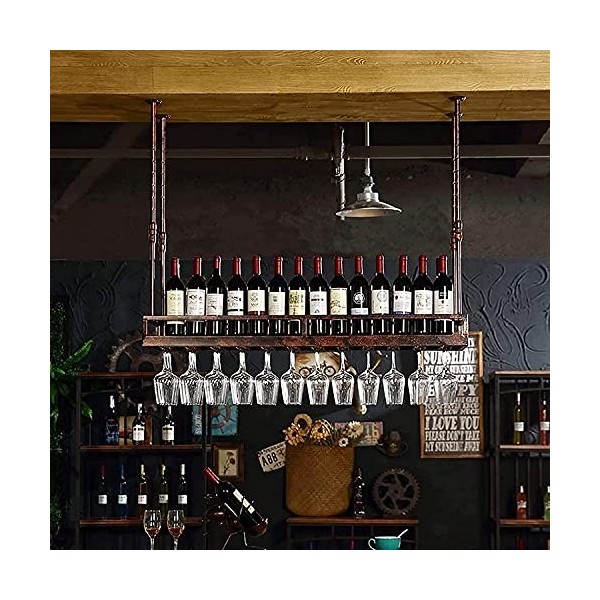 ELzEy Étagère à vin Porte-Bouteille Porte-Bouteille Casier à vin Casier à vin Rouge de Style américain Porte-Verre à vin Susp