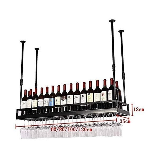 ELzEy Étagère à vin Porte-Bouteille Porte-Bouteille Casier à vin Casier à vin Rouge de Style américain Porte-Verre à vin Susp