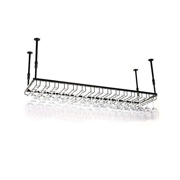 PJQUEKAIPJ Casier à vin, bar, restaurant, suspendu, casier à verres à vin, porte-bouteille de vin au plafond, supports à verr