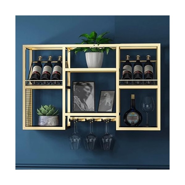 AARONG Casier à vin autoportant Armoires Porte-vin Mural Casier à vin Mural Moderne, Porte-Bouteilles et Verres à vin Suspend