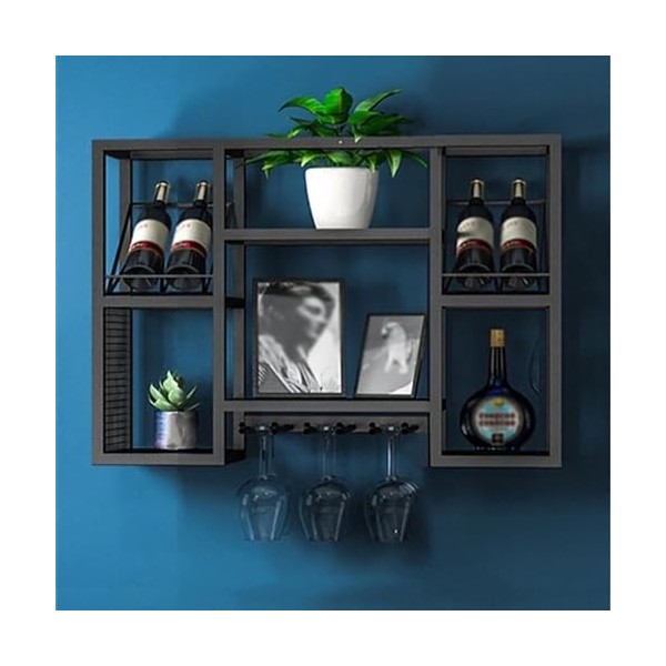 AARONG Casier à vin autoportant Armoires Porte-vin Mural Casier à vin Mural Moderne, Porte-Bouteilles et Verres à vin Suspend