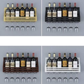 KOHARA Cadre en verre de vin en verre Casier à vin mural en fer, présentoir multifonctionnel de casier à vin de restaurant de