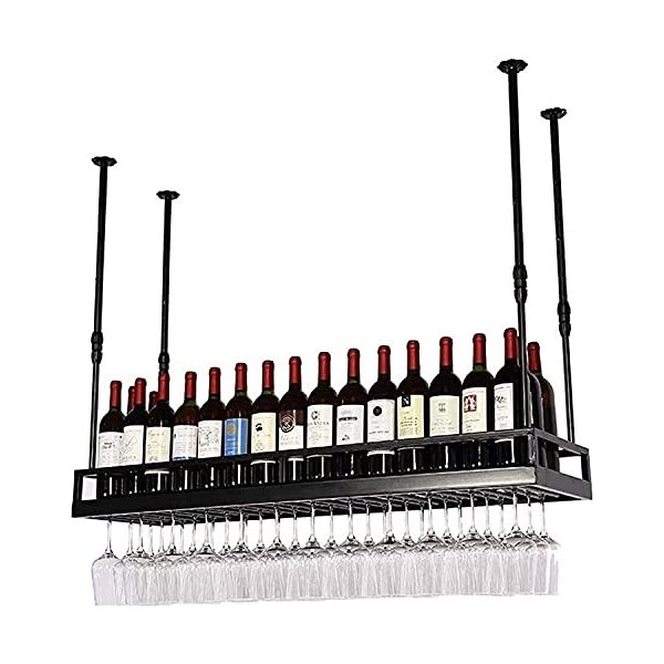 Casier à vin autoportant, armoires, support à vin mural, casier à vin suspendu avec support en verre et étagère, porte-boutei