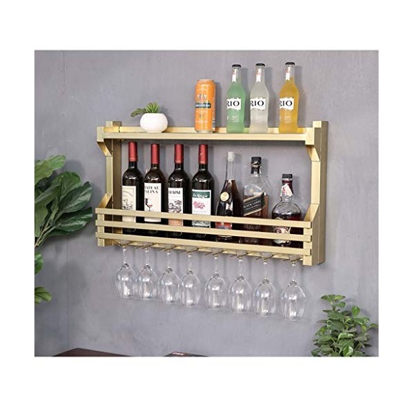 Cadre de verre à vin en verre Casier à vin mural en fer, support de décoration multifonctionnel pour restaurant de cuisine, p