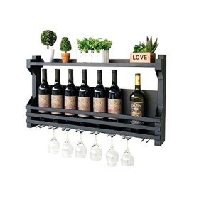 Cadre de Verre à vin en Verre Casier à vin Mural en Fer, présentoir Multifonctionnel de Restaurant de Cuisine, Support de déc