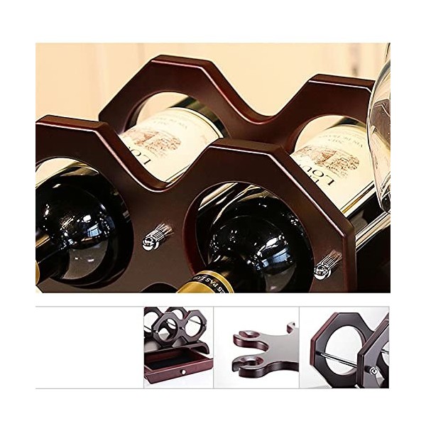 Umaxa Casier à vin Casier à vin 2 Bouteilles de casiers à vin en Bois Massif présentoir de Stockage de vin pour Les Ornements