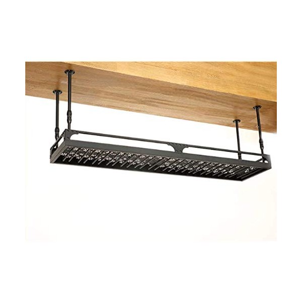 PJQUEKAIPJ Casier À Vin De Bar Restaurant Casier À Bouteilles De Vin Mural, Porte-Bouteille De Vin Suspendu Au Plafond Réglab