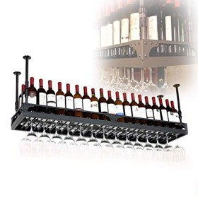 PJQUEKAIPJ Casier À Vin Accueil Support Rouge Support De Verre À Vin S, Cuisine Vintage Fer Art Plafond S Support De Verre À 