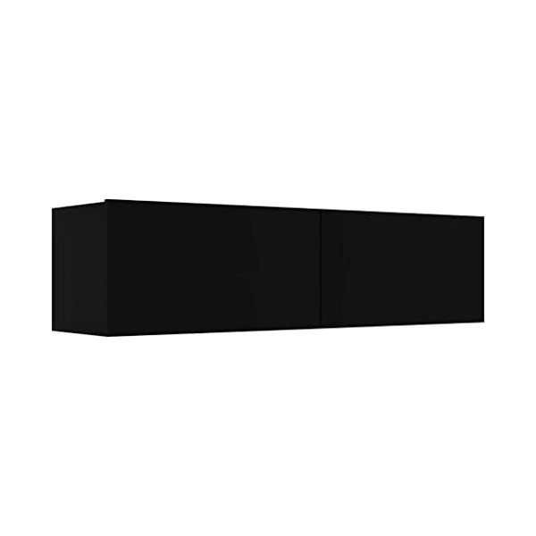 VEEKI Meuble TV, Meuble TV Suspendu, Meuble TV Blanc, Meuble TV Industriel, Meubles de Salon, Salon, Chambre, Cadre en Acier,