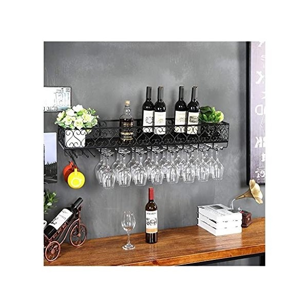 Casier à vin, cadre en fer de restaurant suspendu, tenture murale, casier à vin, casier à verres à vin européen, casier à gob