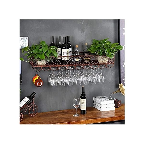 Casier à vin, cadre en fer de restaurant suspendu, tenture murale, casier à vin, casier à verres à vin européen, casier à gob