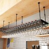Casier à vin de comptoir de Bar en Fer forgé, Support de Verre à vin à lenvers, Armoire à vin Suspendue, étagère de Rangemen