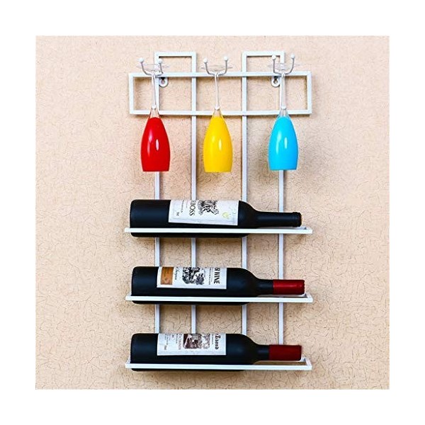 Casier à vin, casier à vin décoration tenture Murale casier à Verre à vin Armoire gobelet étagère casier à Verre à vin, Blanc