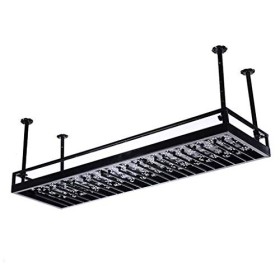 Casier à vin, casier à vin au plafond, support mural suspendu pour bouteille de vin, fer en métal, support pour verres à vin,