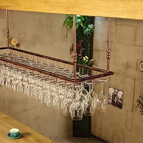 Casier à vin suspendu casier à bouteilles de vin, support à vin, bar à lenvers casier à vin en fer forgé, armoire à vin créa