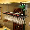 NufiyA casier à vin Casier à vin en métal/Porte-gobelet à vin Rouge Suspendu/Porte-Verre Suspendu à lenvers/Bar à la Maison 