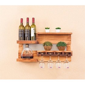 NufiyA casier à vin Casier à vin en métal/Porte-gobelet à vin Rouge Suspendu/Porte-Verre Suspendu à lenvers/Bar à la Maison 