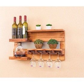 NufiyA casier à vin Casier à vin en métal/Porte-gobelet à vin Rouge Suspendu/Porte-Verre Suspendu à lenvers/Bar à la Maison 