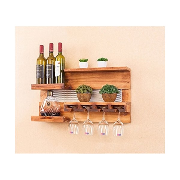 NufiyA casier à vin Casier à vin en métal/Porte-gobelet à vin Rouge Suspendu/Porte-Verre Suspendu à lenvers/Bar à la Maison 