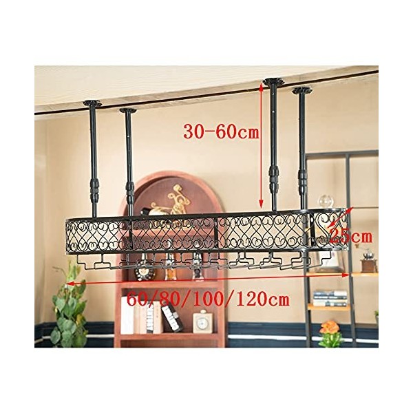 ZERAPH Casier à vin autoportant Armoires Porte-vin Mural Casier à vin Casier à Verre à vin sur Pied Porte-gobelet Suspendu Lo