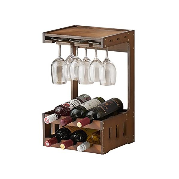 Casier à vin Moderne Mural en Bois casier à vin Multifonctionnel tenture Murale casier à vin pour la décoration de la Maison