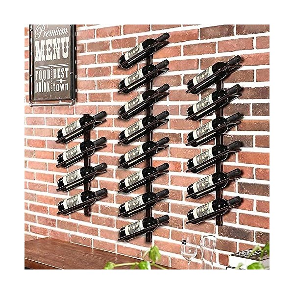 ELzEy Casier à vin de Bar Mural casier à vin en Fer européen casier à vin en Fer Suspendu présentoir de Stockage de vin Full 