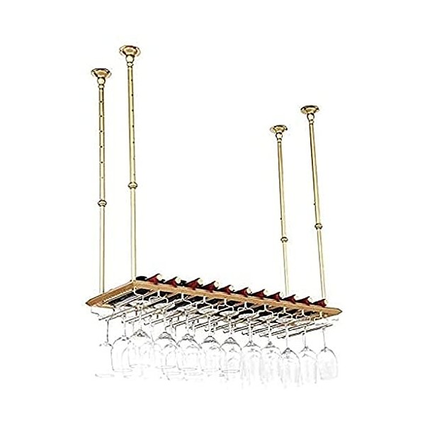 Casier à Vin Casier à Vin de Plafond, Bar, Restaurant, Suspendu, Casier à Verre à Vin, Porte-Bouteille de Vin de Style Vintag