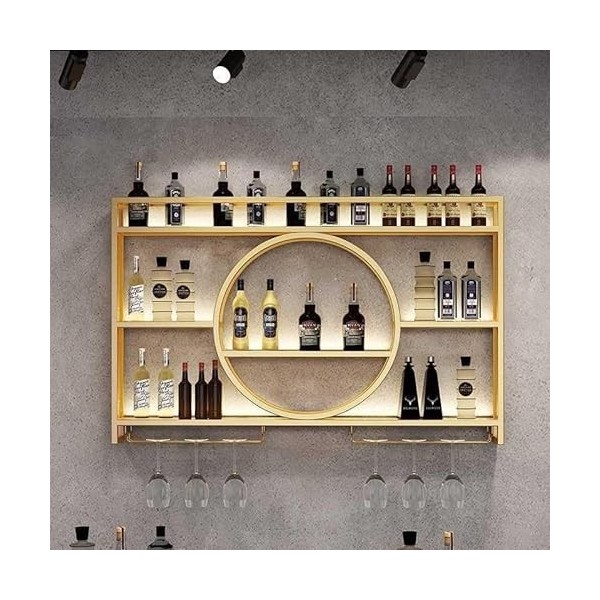 Casier à vin Mural, présentoir Multifonctionnel, étagères flottantes pour unité de Bar, étagère de Stockage de vin